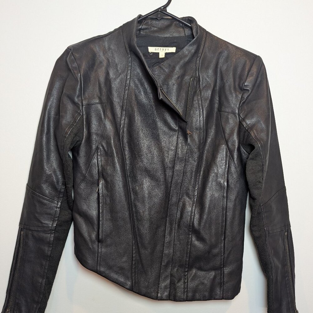 ARRAYS BRAND WOMEN'S BOMBER JACKET DOUBLE ZIPPER - SIZE S